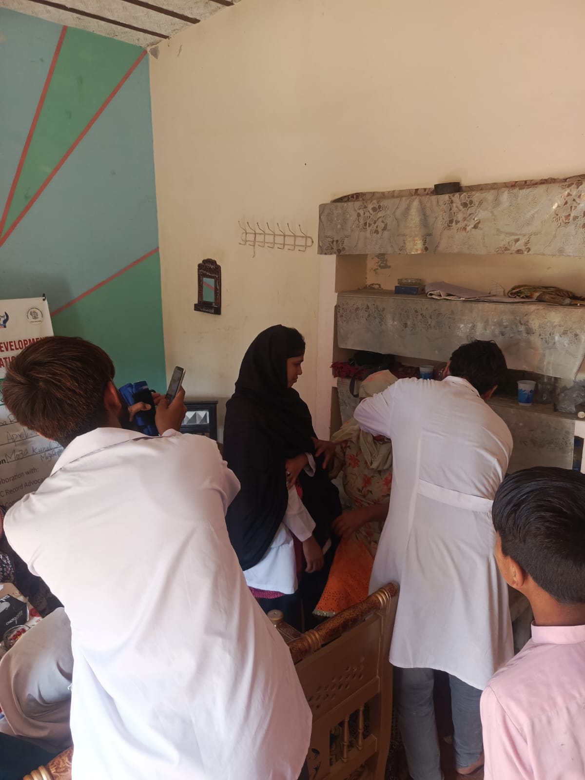Children receiving medical care